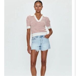 Pistola High Rise Denim Button Fly Shorts women’s size 28